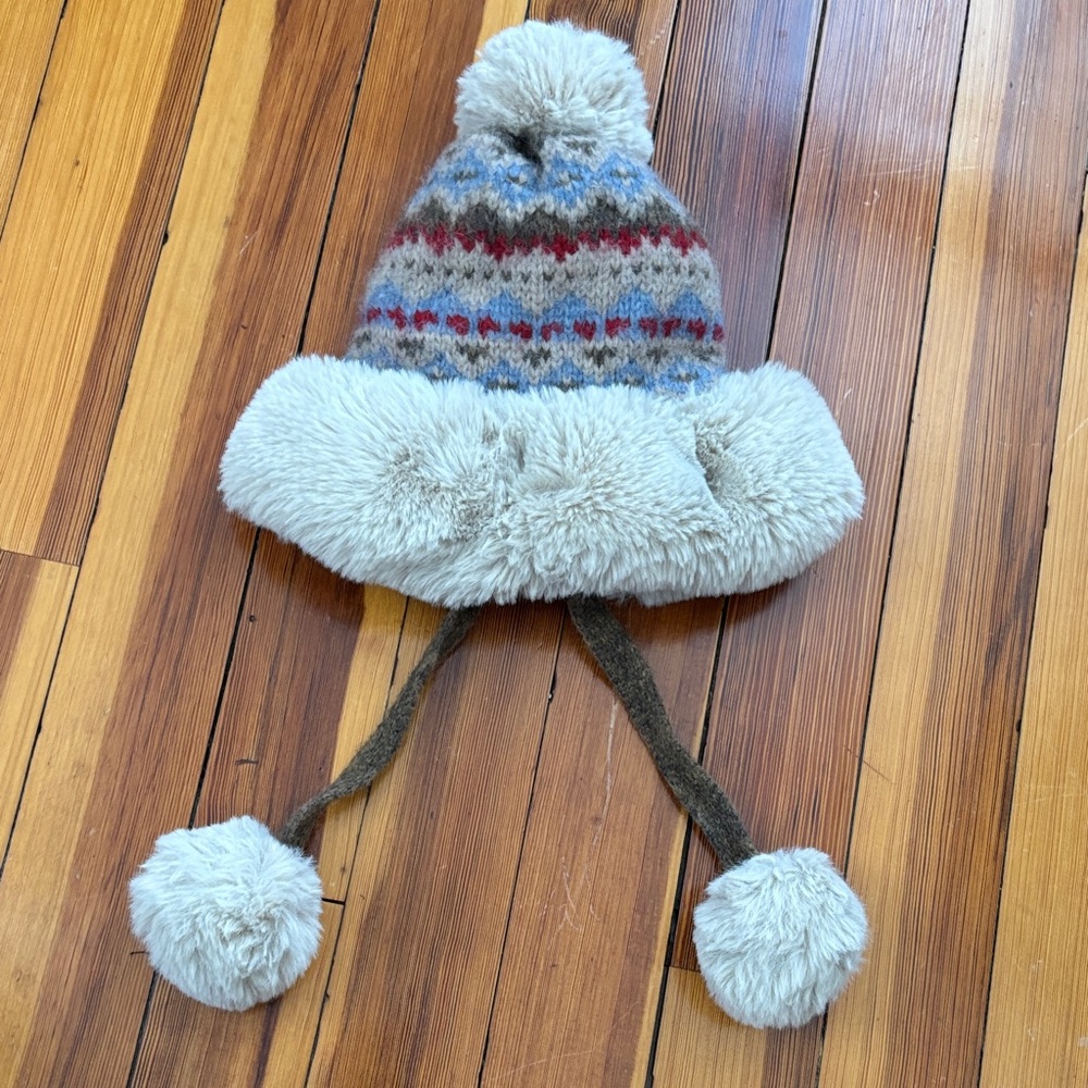 Cozy Multicolor Knit Pom-Pom Hat for Kids